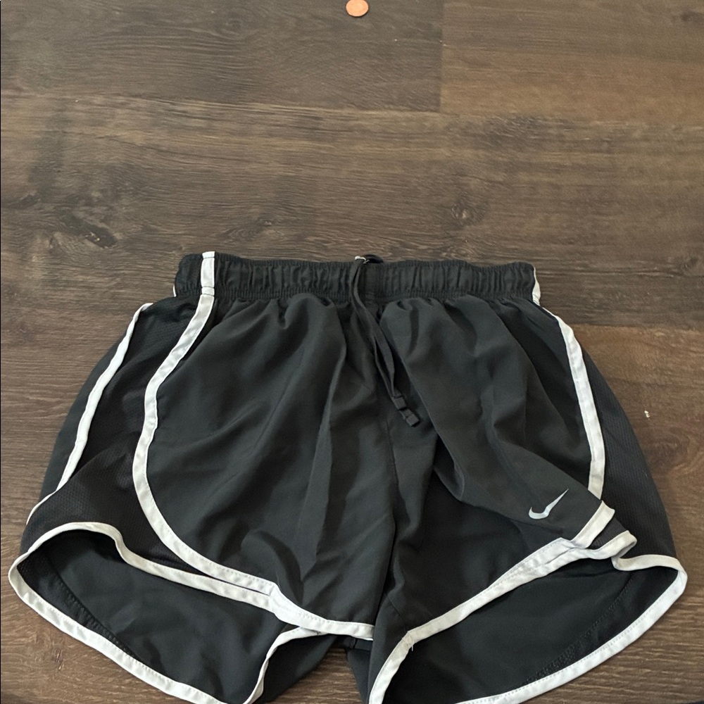 Nike Black Athletic Shorts with White Trim